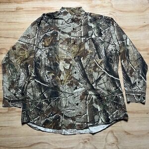 Redhead Shirt Adult XL L/S Button Up Camouflage Green Camo Men's‎